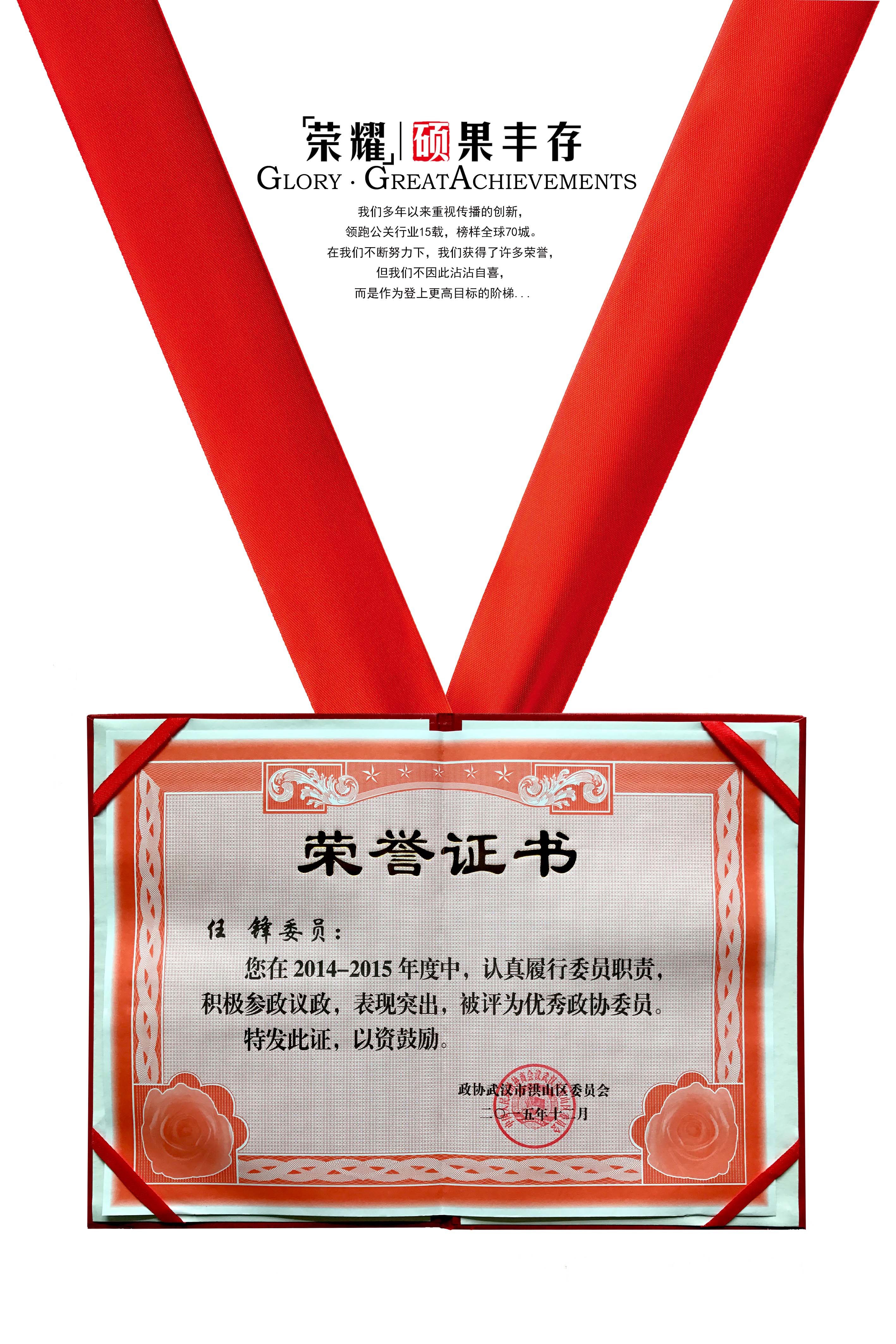 政协洪山区委员会优秀政协委员